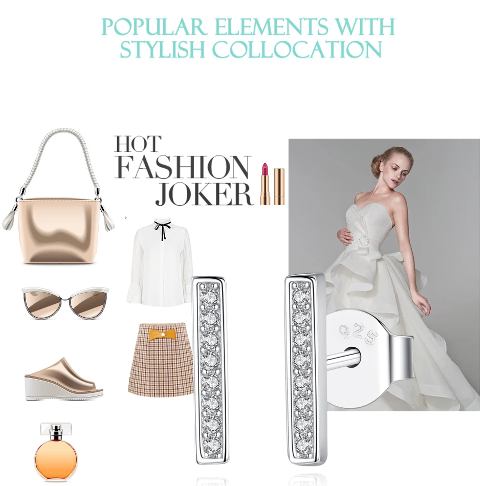 Оригинальные простые серьги гвоздики из стерлингового серебра 925 пробы с