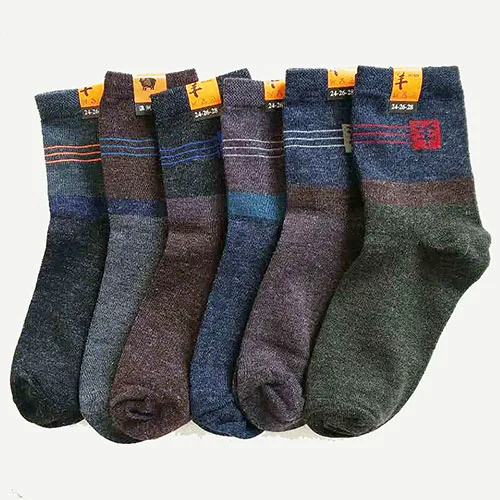 Random 5 Color Z Шерстяные Носки Модные мужские осенние зимние толстые длинные носки мужские повседневные Имитация шерсти носки мужские 5 пар/лот = 10 штук - Цвет: Random 5 Color Z