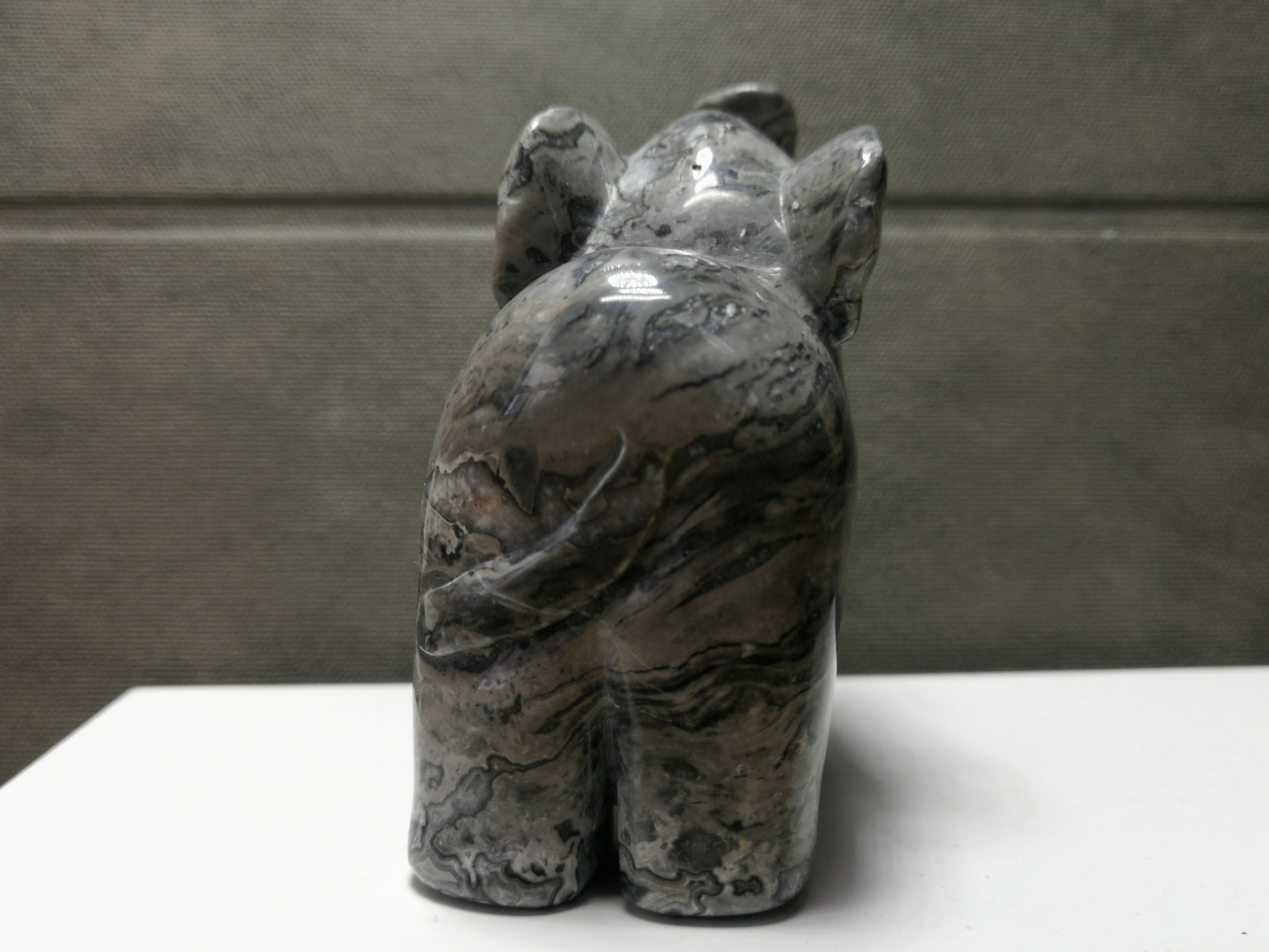 303 1 натуральный серый слон камень &quotЗебра&quot ручной работы исцеление --- 04