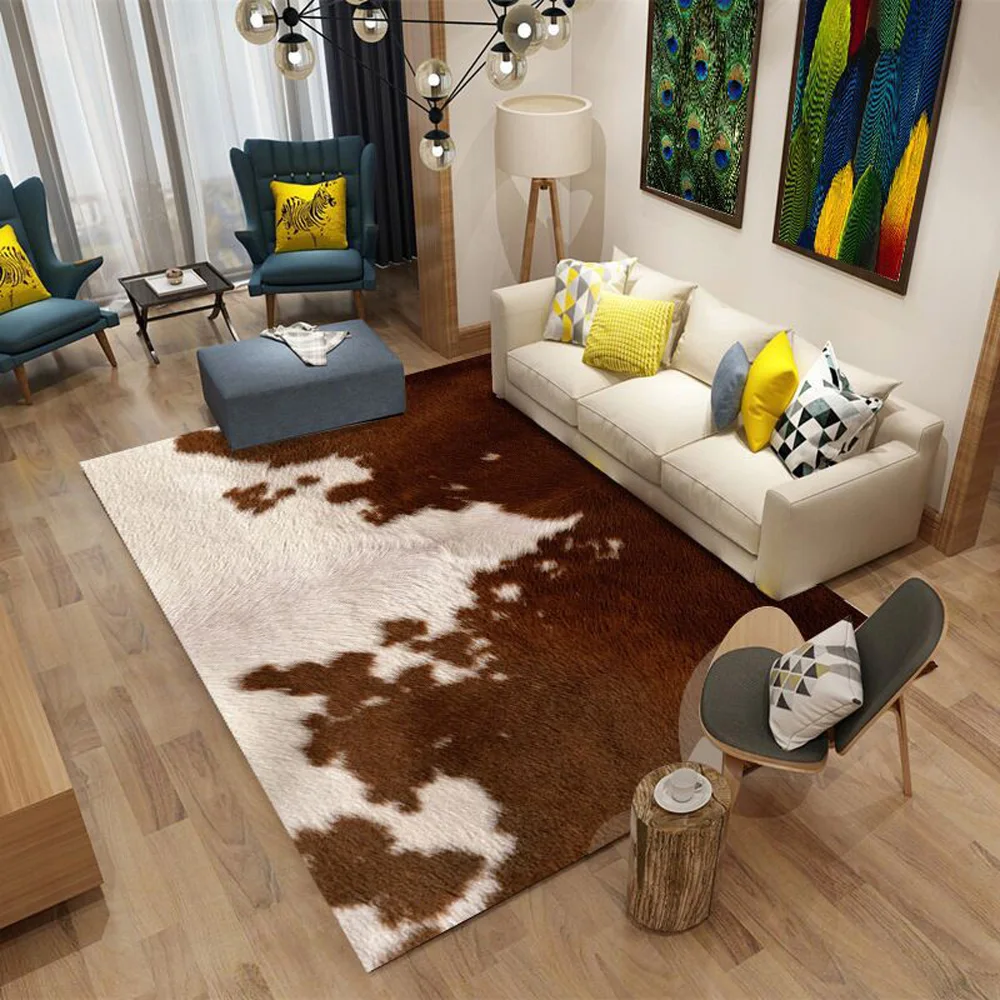 

Zebra Leopard Tiger Printed 3D Rug Living Room Carpet Non-Slip Antiskid Mat Animal print Carpet