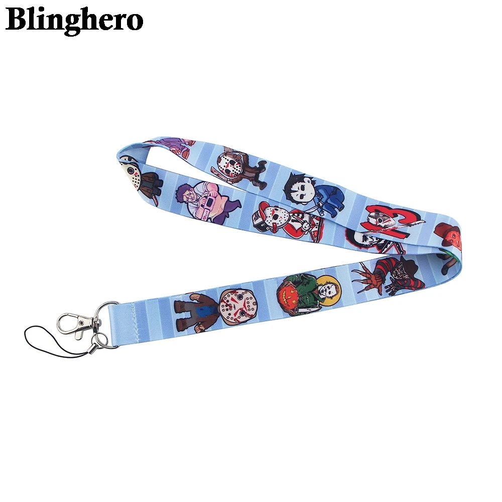 

CB338 Horror Movie Killer Lanyard Card Holder Employee Name ID Card Cover Work Certificate Identity Badge ID Business case