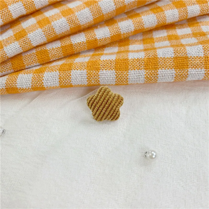 Корейская Милая Вельветовая мини-брошь в виде пентаграммы с вышивкой булавка