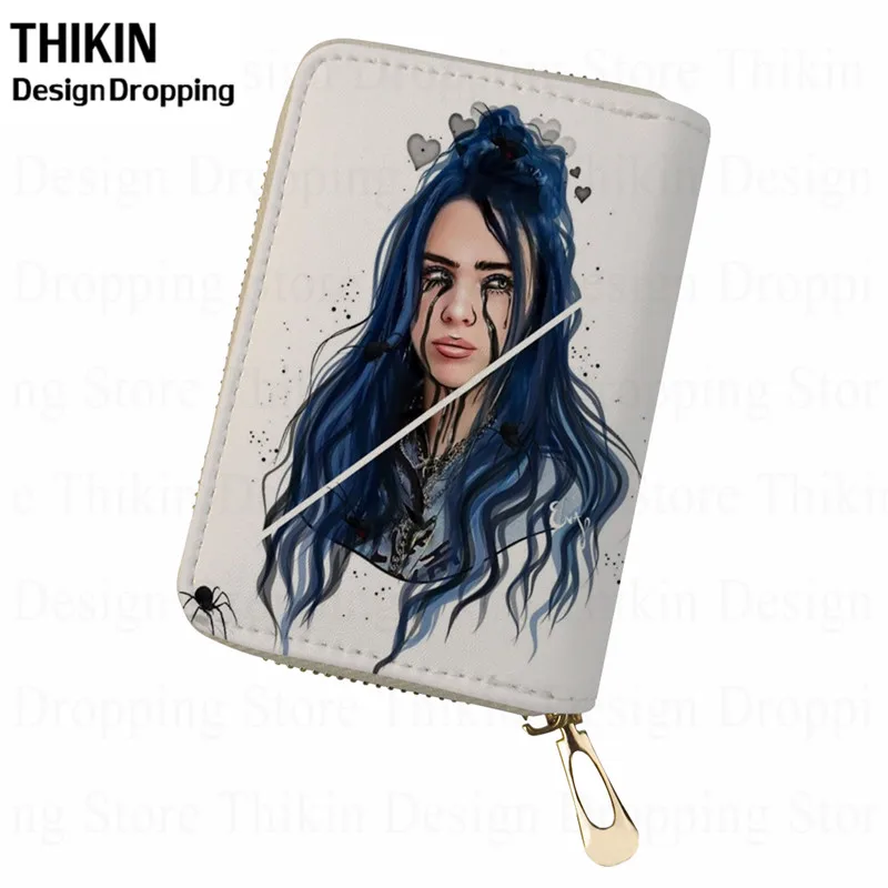 Тикин Горячая рэп певец Billie Eilish женский из искусственной кожи держатель для карт паук королева Водонепроницаемый Путешествия Паспорт Walet с молнией