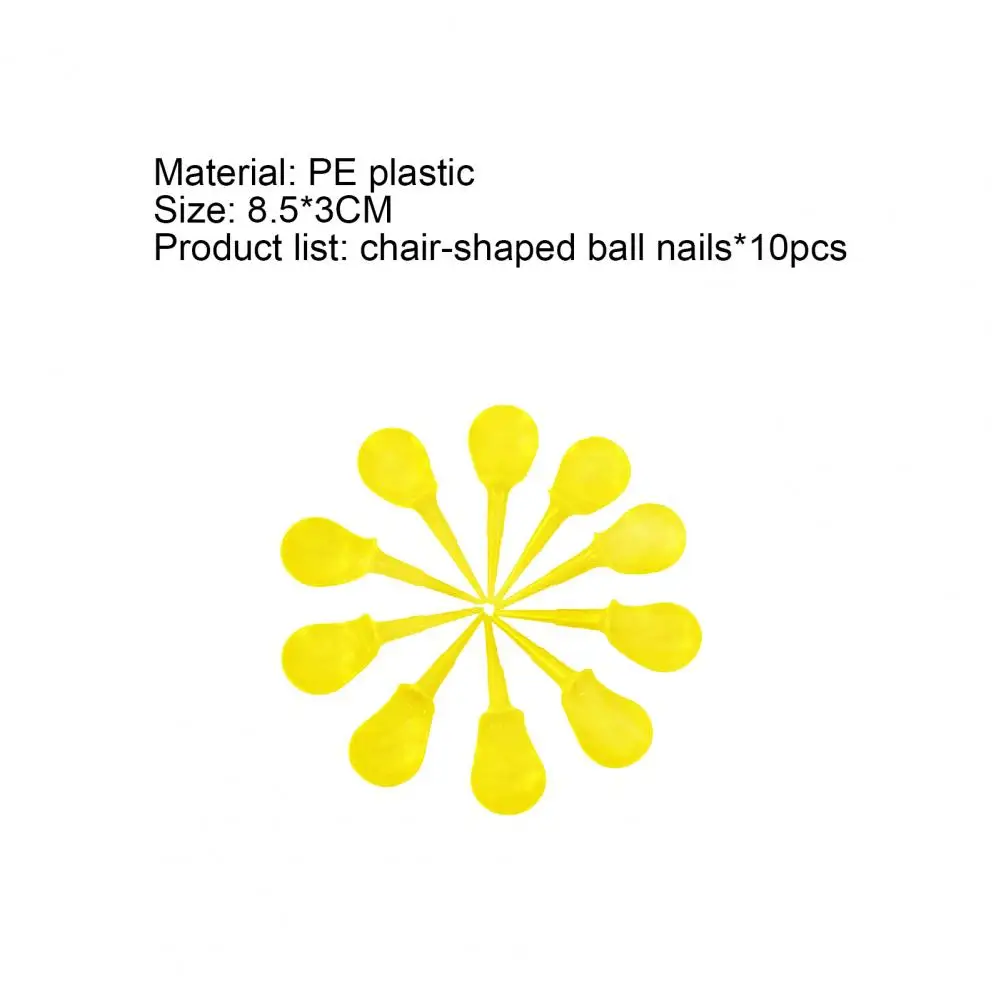 

10Pcs Chair-shaped Golf Spikes Plastic Tees for Clubs Multi Color Durable Cushion Top Golf Tee Golf Accessories Reduced Friction