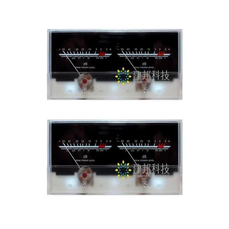 

2pc P-59WTC VU Meter Head DB Level DAC Audio Meter Chassis Power Amplifier Backlight