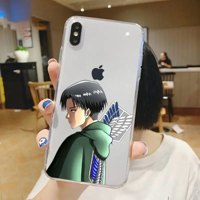 

Hot Anime Attack On Titan Phone Case Transparent soft For iphone 5 5s 5c se 6 6s 7 8 11 12 plus mini x xs xr pro max