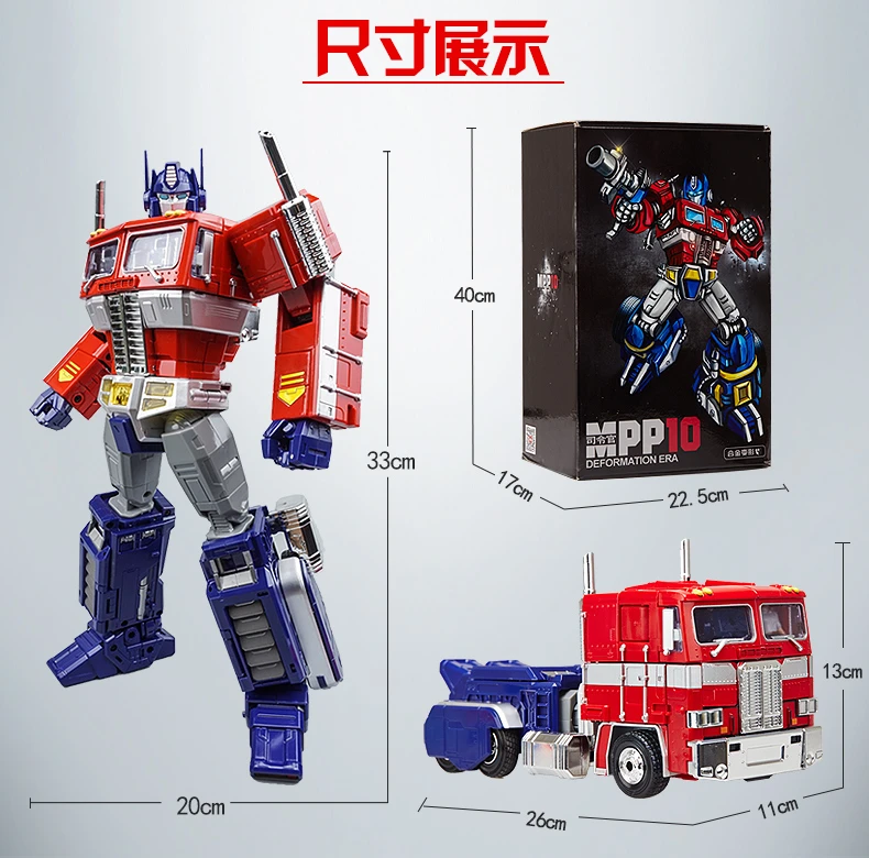 with retail box WJ трансформация G1 Masterpiece MPP10 MPP-10 сплав 33 см прицеп грузовик контейнер Commander KO фигурка робота модель игрушки - Цвет: with retail box