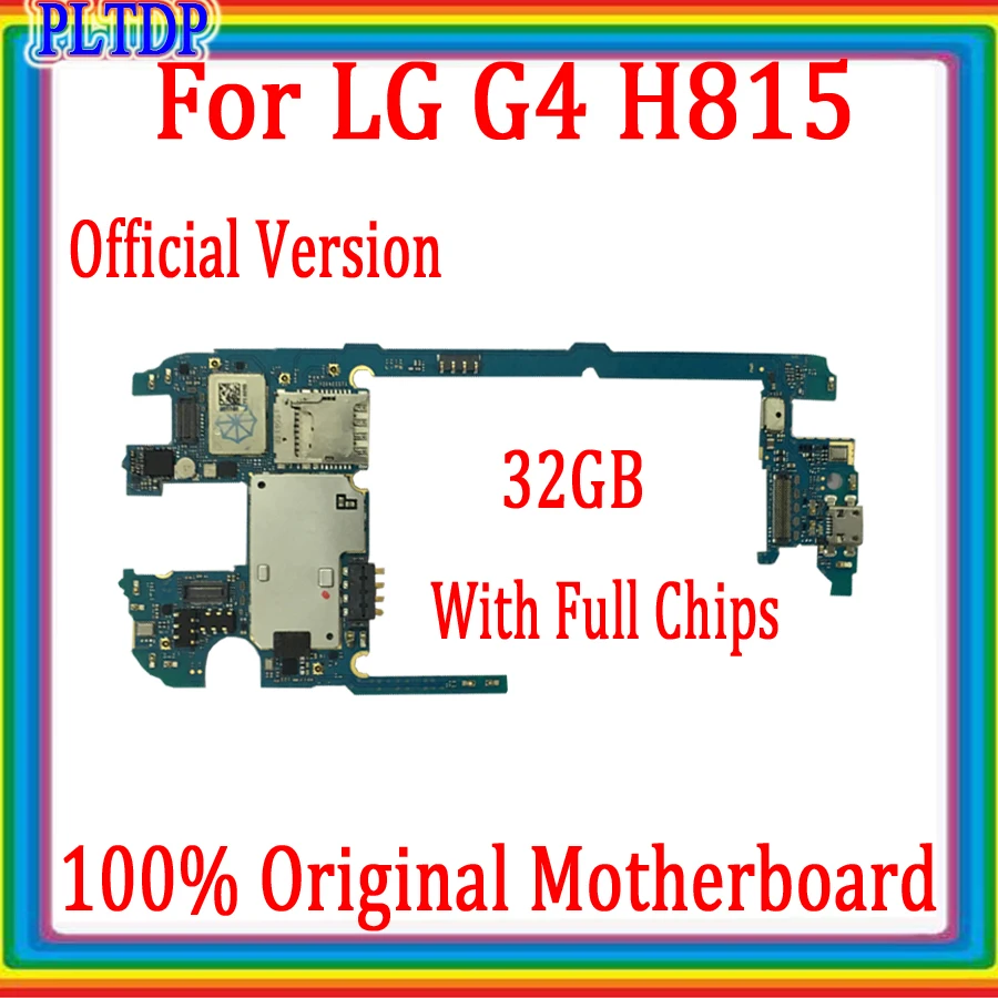 

For LG G4 H815 H810 H811 H812 VS986 H818 motherboard 32GB 100% Original With Full Chips Unlocked Logic Board Free Shipping
