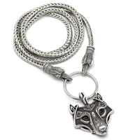 norwegian nordic wolf head viking necklace raytheon hammer vintage mens necklace choker necklace chains custom necklace