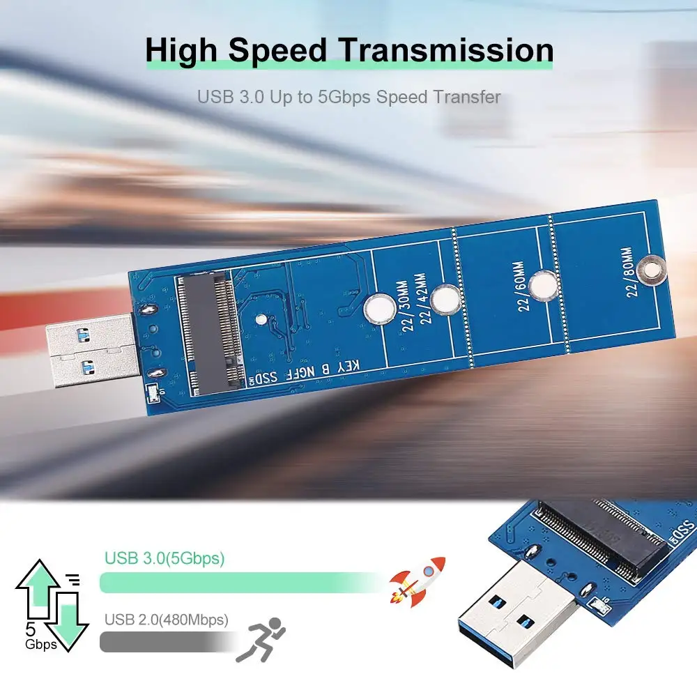 Переходник для внешнего жесткого диска onbian M.2 NGFF SSD на USB 3 0 адаптер B Key SATA