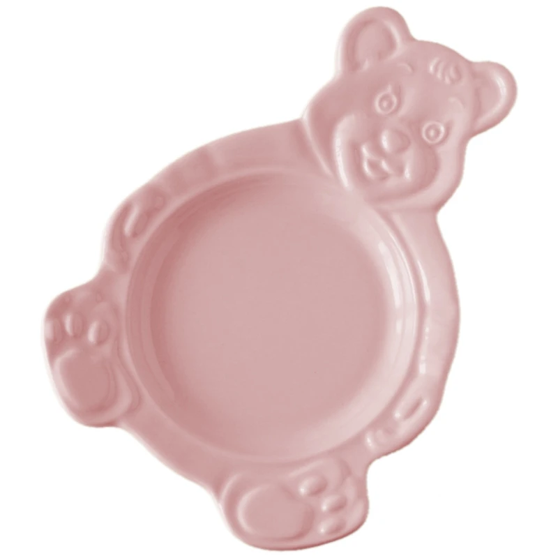 Тарелка керамическая INS с мультяшным медведем милая десертная тарелка для дома