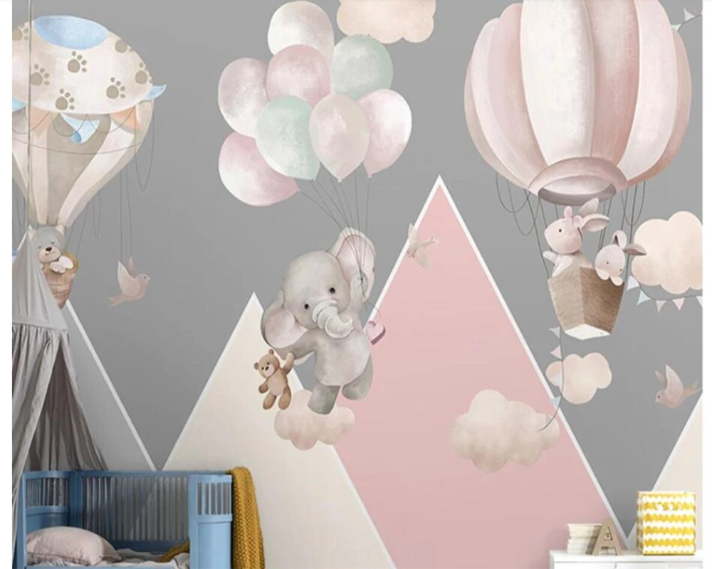 

Beibehang Custom Photo Wallpaper Elephant Giraffe Animal World Children's Room Wall Mural Backdrop 3d wallpaper papel parede