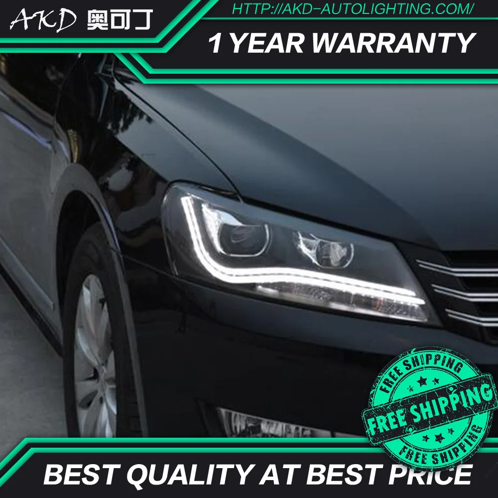 AKD тюнинг автомобильных фар для VW Passat B7 US Verson светодиодные фары DRL ходовые огни Bi