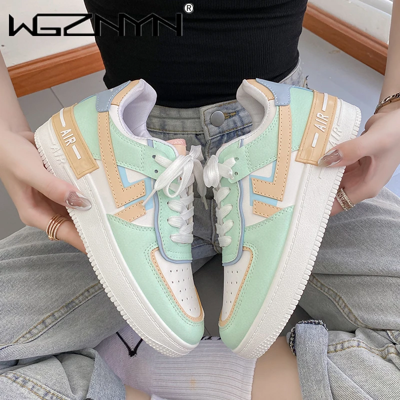 2021 hot flats woman sneakers womens shoes ladies casual breathable female vulcanized shoes lace up comfort walking shoes free global shipping