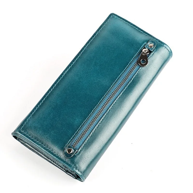 Long Clutch Wallets for Women Coin Purse Phone Pocket Genuine Leather Female Wallet Card Holder Money Bag Carteira
