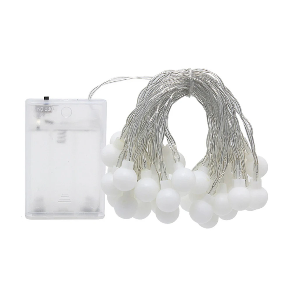 

3M /6M LED Ball String Lights Battery Powered Flashing Garland Fairy Lamp for New Year Wedding Holiday Party Household Accessory