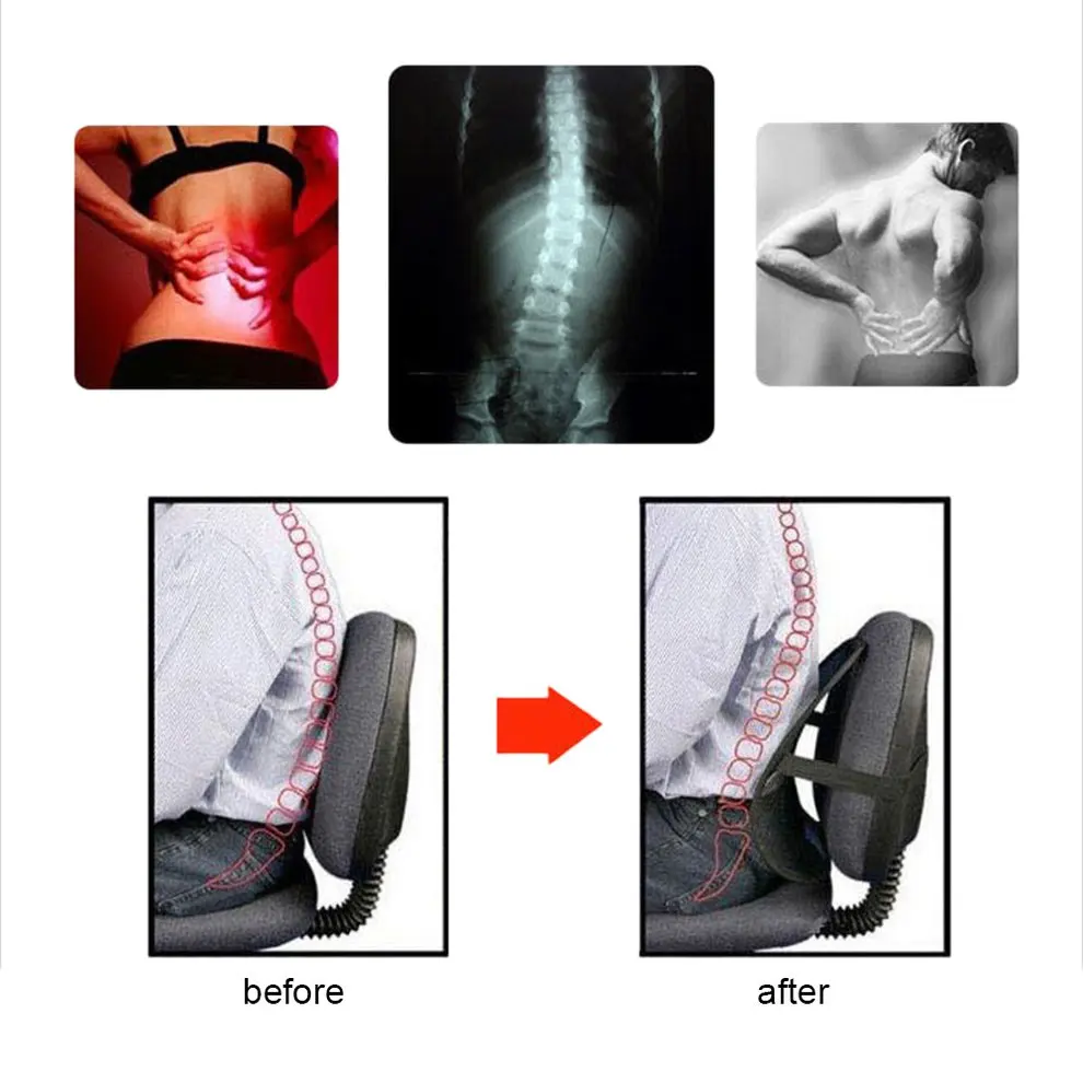 Подушка для кресла автомобиля сетчатая вентиляция с поддержкой поясницы из