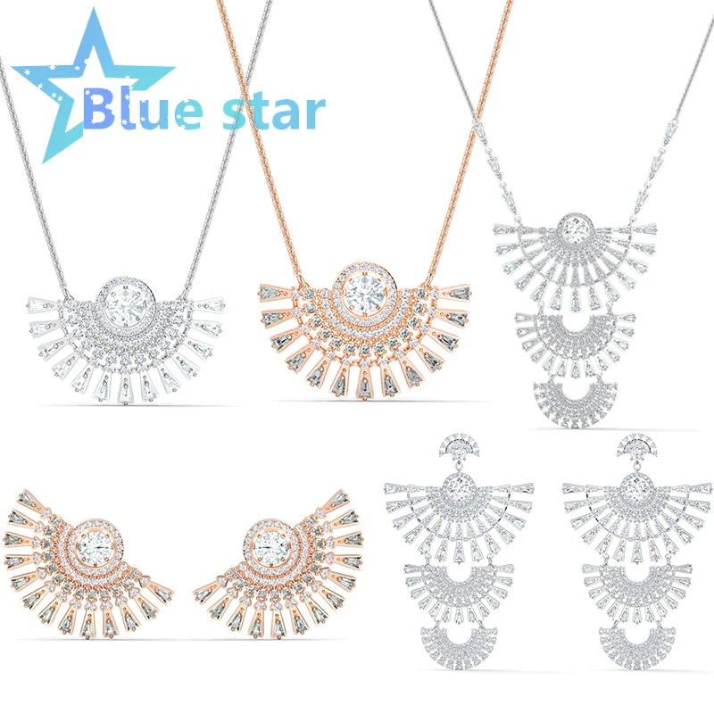 

Swa Christmas gifts for new year 2022 Trends Women's jewelry store austrian crystal Jewelry The beating crystal. Fan earrings