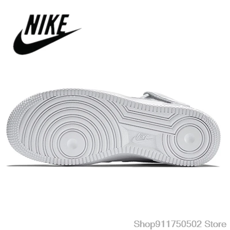

Nike chaussures en cuir pour hommes et femmes, Air Force 1 One 07, baskets de skateboard, hautes et basses, plates, blanches