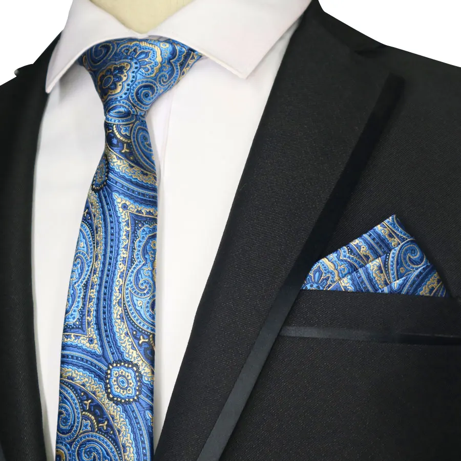 Галстук мужской узкий из полиэстера и шелка 6 см|Мужские галстуки носовые платки|