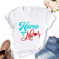 love nurse life graphic print tshirts women summer fashion t shirt femme short sleeve t shirt female harajuku shirt tops