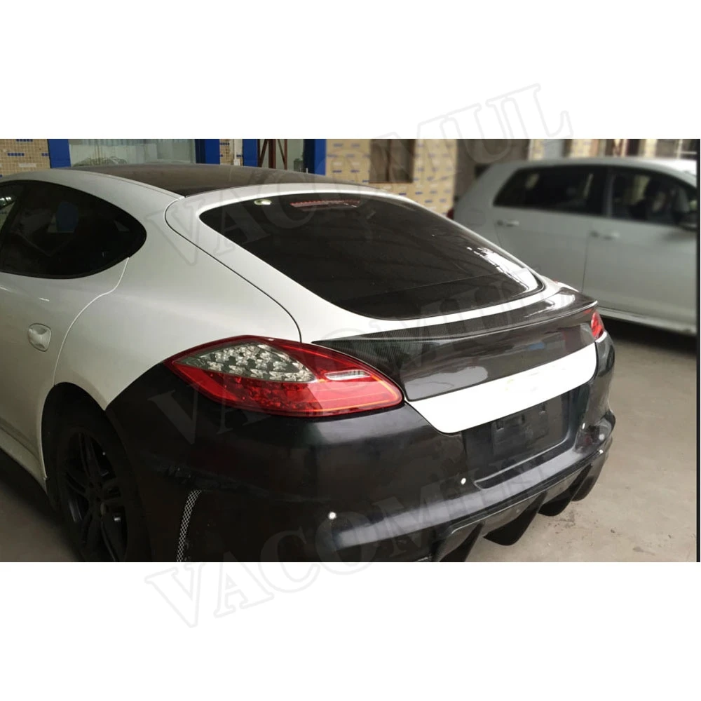 Углеродное волокно задний багажник автомобиля крылья спойлера ДЛЯ Porsche Panamera S 970,1 2009-2013 VRT Стиль FRP загрузки отделка стикер автомобиля Стайлинг