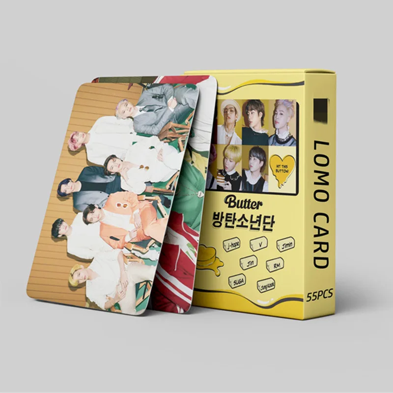 

2021 Новинка 55 шт./компл. KPOP Bangtan Boys масло Lomo коллекция открыток