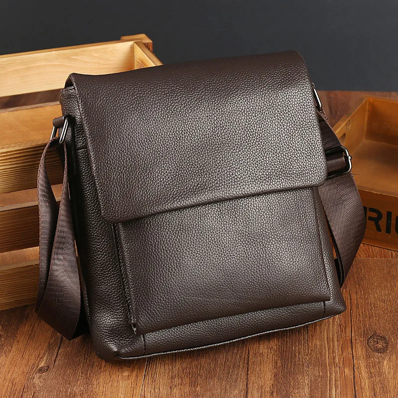 Сумка мужская из натуральной кожи саквояж кросс-боди мессенджер кожаный