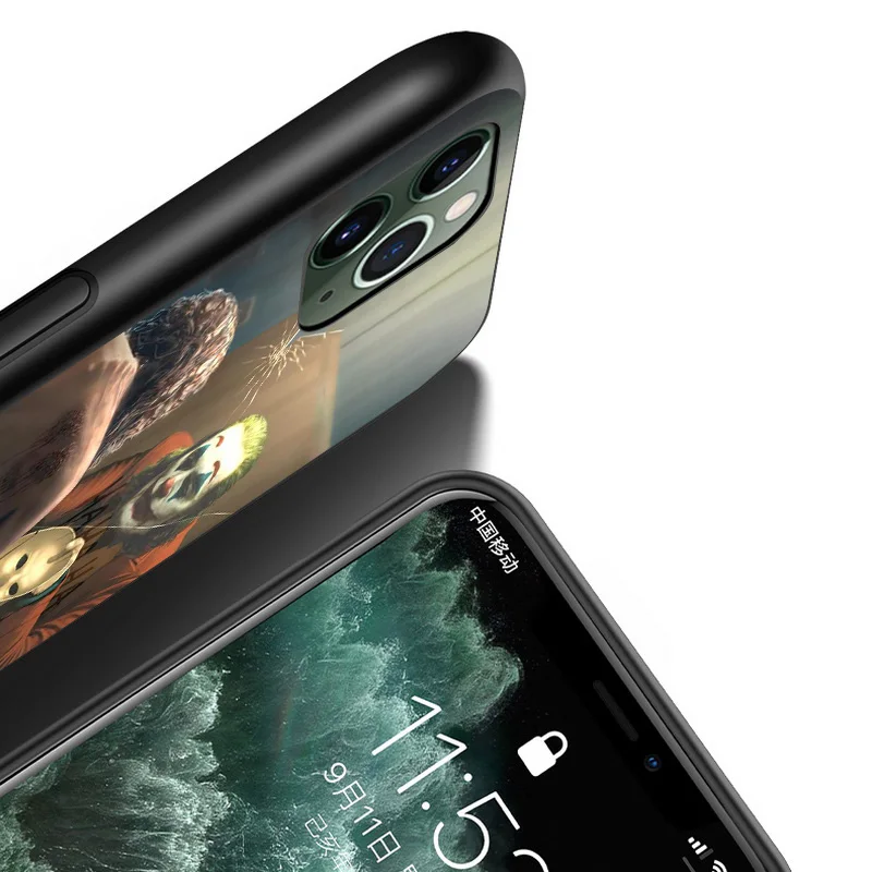 

Cool Crazy Joker For iPhone 12 11 XS Pro Max Mini XR X 8 7 6 6S Plus 5 SE 2020 Black Cover Phone Case