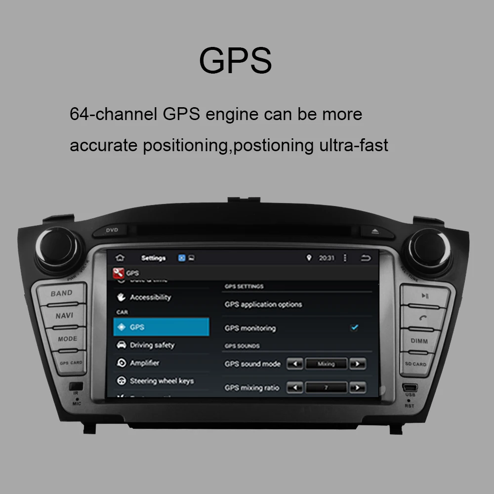 Восьмиядерный автомобильный Dvd плеер HD 7 &quotAndroid 9 0 gps для Hyundai IX35 Tucson 2009 2014