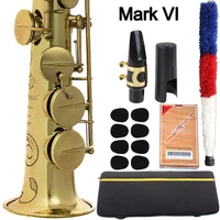 high quality brand mfc soprano saxophone mark vi antique copper simulation b flat soprano sax mark vi mouthpiece reeds neck
