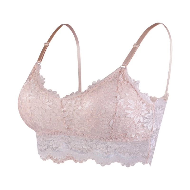 Сексуальный кружевной бюстгальтер без косточек топы бандо летний женский майки