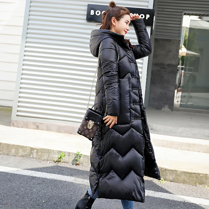 2020 зимняя куртка женское длинное пальто женская парка красные пуховые парки с