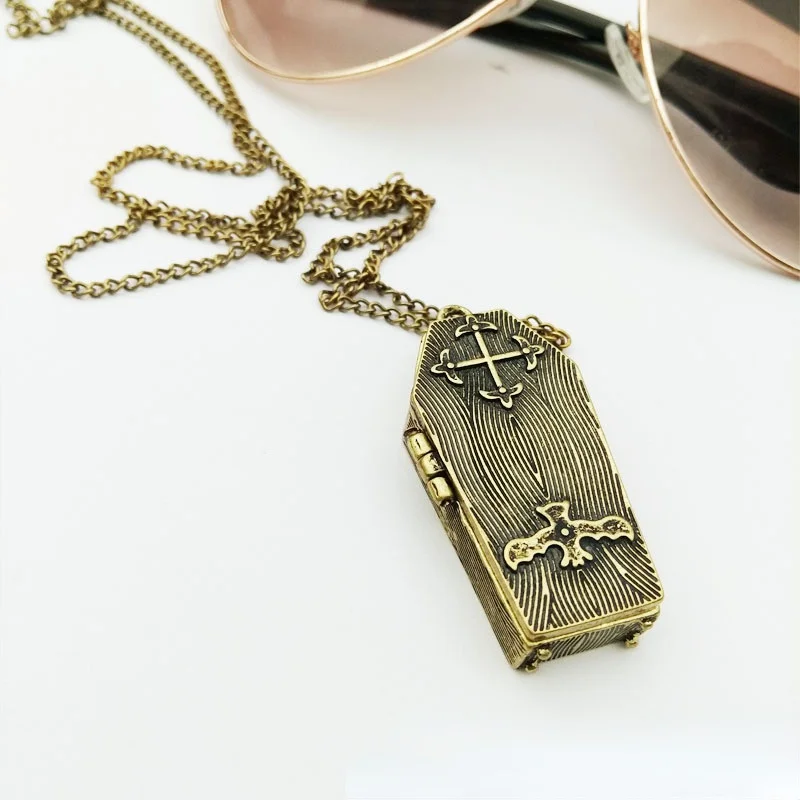 Ожерелье в готическом стиле с крестом летучая мышь для женщин и мужчин ожерелье