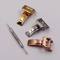 stainless steel buckle series model iw500401 iw377801 watch accessories 22mm for iwc folding buckle waterproof gold steel