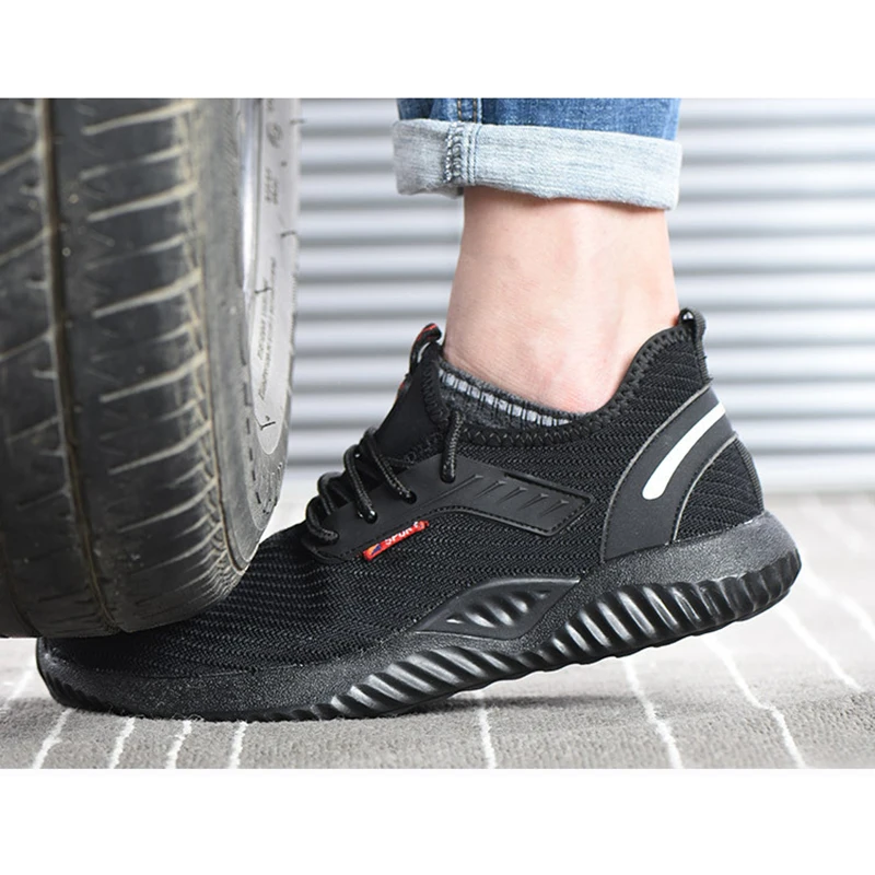 Light Comfortable Safety Shoes for Men Anti-Hit Work Breathable Casual Solf Rubber Sole Protective | Обувь