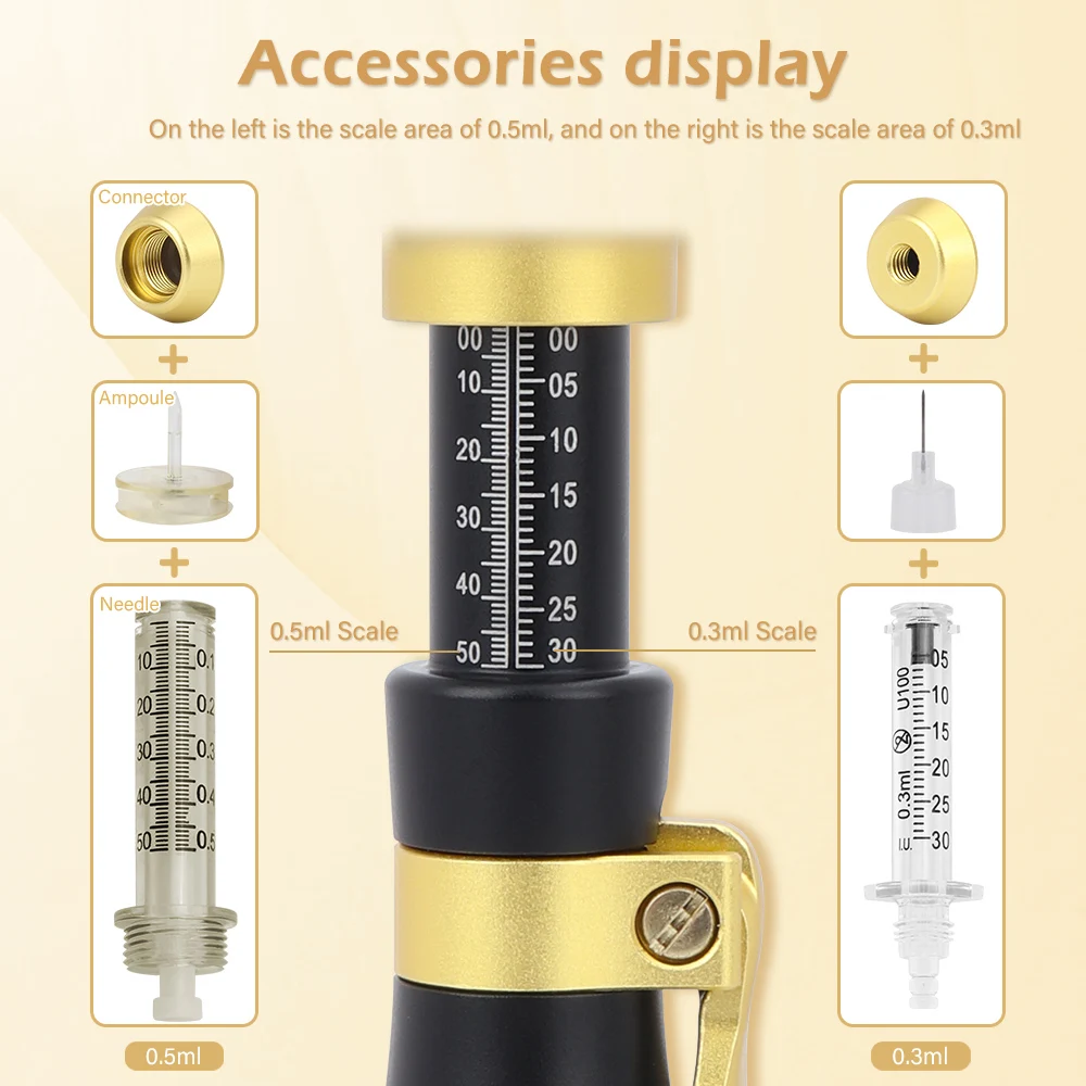 Ручка 2 в 1 с гиалуроновой кислотой металлический прибор высокой плотности для