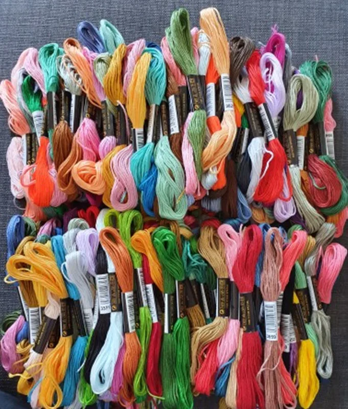 200 шт. разные цвета моток нити для вышивки крестом сделай сам шелковая линия нитки