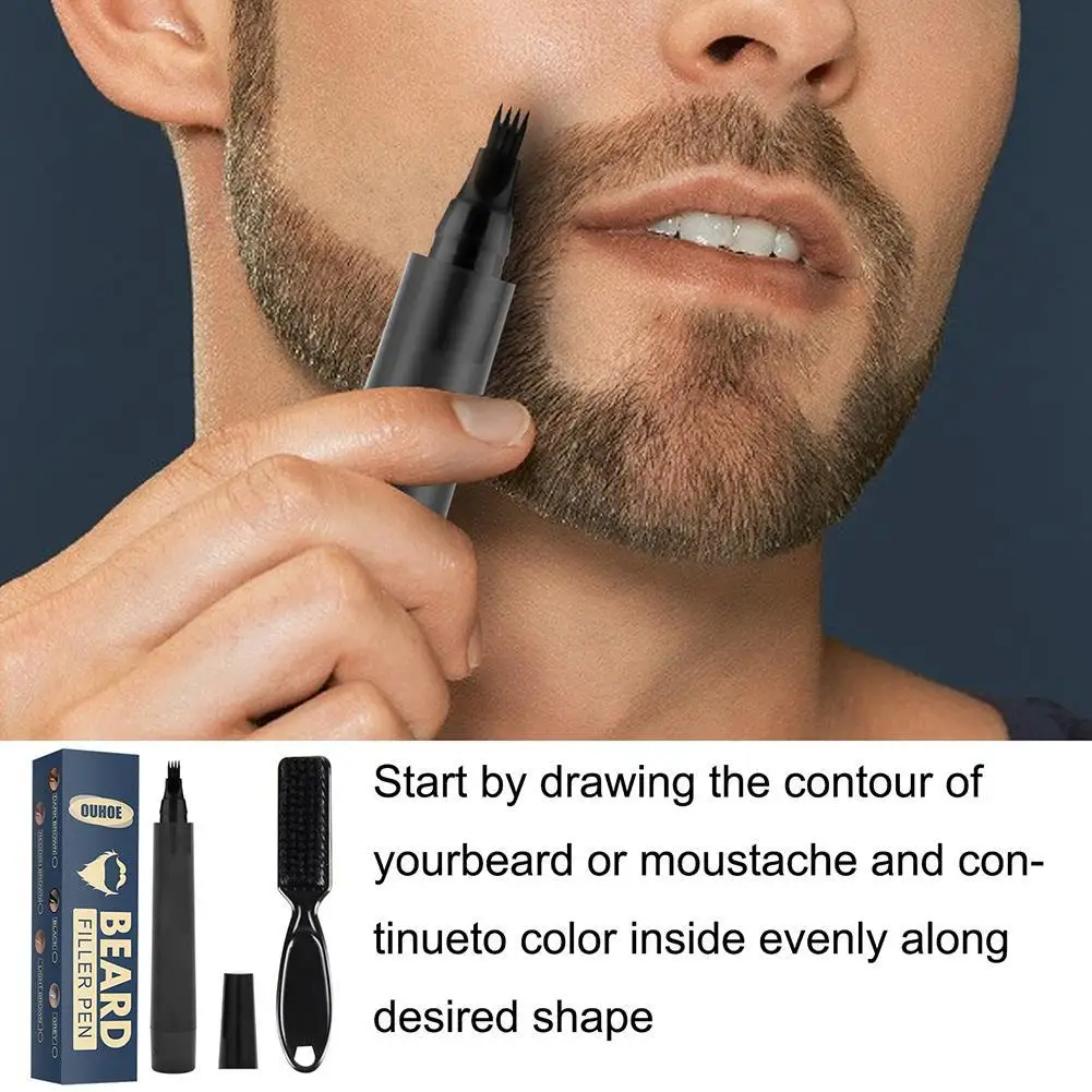 

Beard Filling Pen Kit Men Waterproof Male Mustache Grooming Tool Pencil Set Hair Repair Filler Barber Shaping Care Beard V9Y5