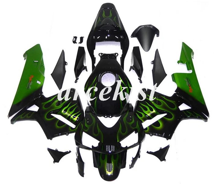 

New ABS Motorcycle Whole Fairings Kit for HONDA CBR600RR F5 2003 2004 03 04 CBR600 600RR Bodywork set Custom Free Flame Green
