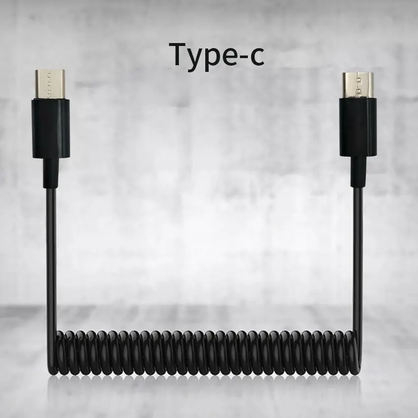 Спиральный кабель USB 3 1 Type C для зарядки и передачи данных длина м высокое качество