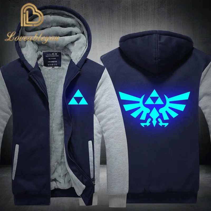 

The Legend of Zelda Zipper Luminous Hoodie Hooded Winter Tracksuit Sweatshirt Sportswear Streetwear Coat Jacket Cosplay Costume