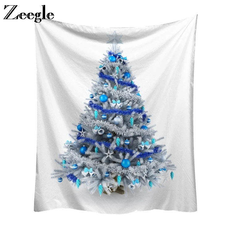 Zeegle Рождественский гобелен с изображением деревьев одеяло для пикника коврик