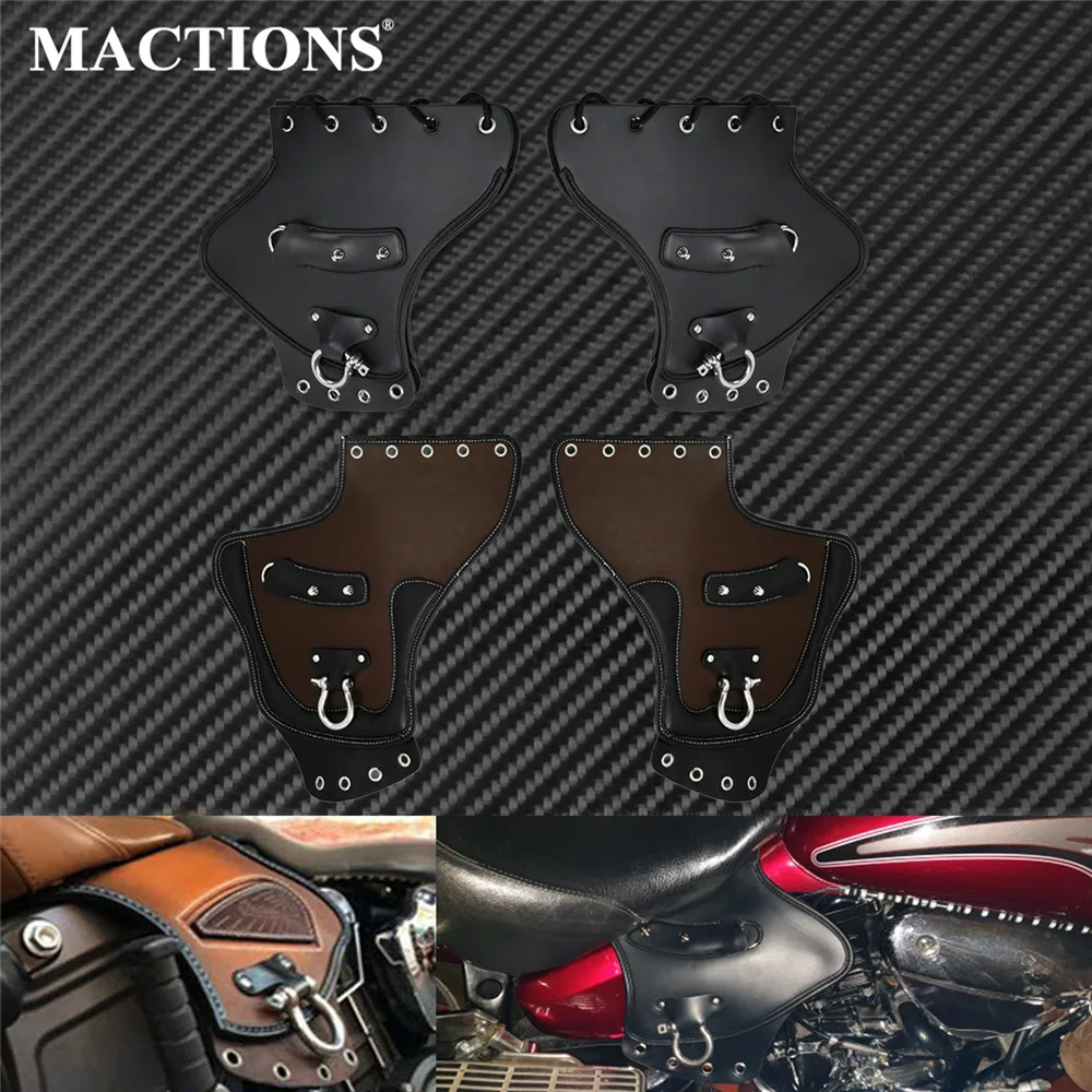 

Universal Motorcycle PU Heat Saddle Shield Deflectors Black/Brown Leather Big Size For Harley Dyna Softail Sportster For Suzuki
