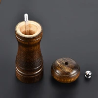 1pcspack easy cleaning kitchen tools manual 5 inch hand shaker wooden cruet pepper mill oak grinder spice milling machine