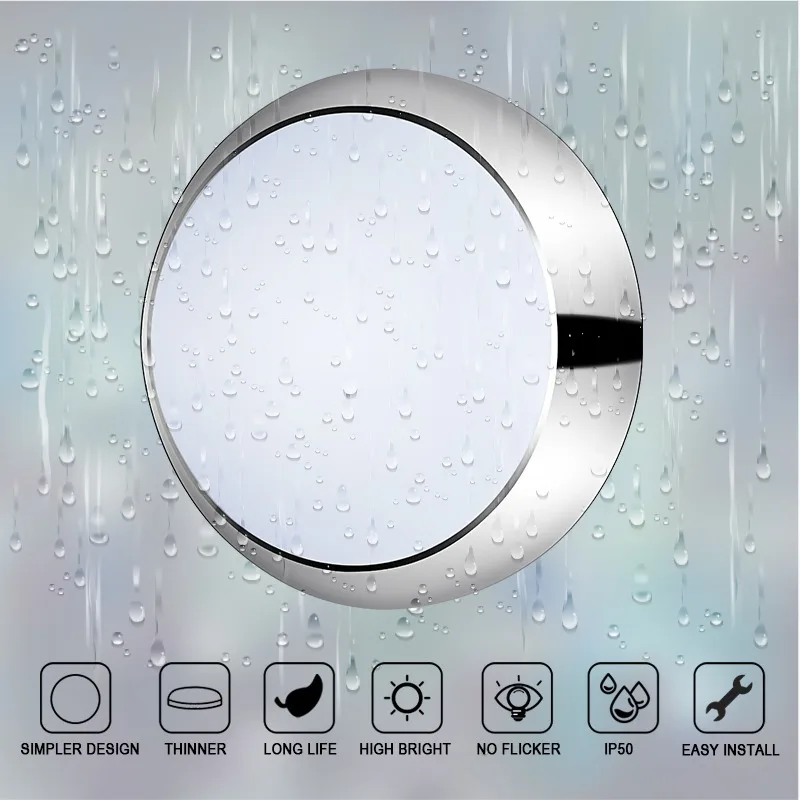 $27.33 Led Ceiling Lights Waterproof IP44 Dimmable Neutral light 38W AC 220V Fixture Bathroom Ceiling lamp for Bedroom Livingroom