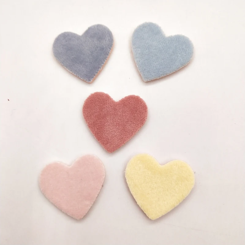 30 шт./лот 2 8*2 5 см фетровые мягкие Аппликации в форме сердца для одежды рукоделие