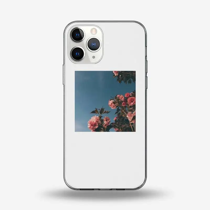 

Aesthetics flower daisy sunflower pattern Phone Case Transparent for iPhone 6 7 8 11 12 s mini pro X XS XR MAX Plus