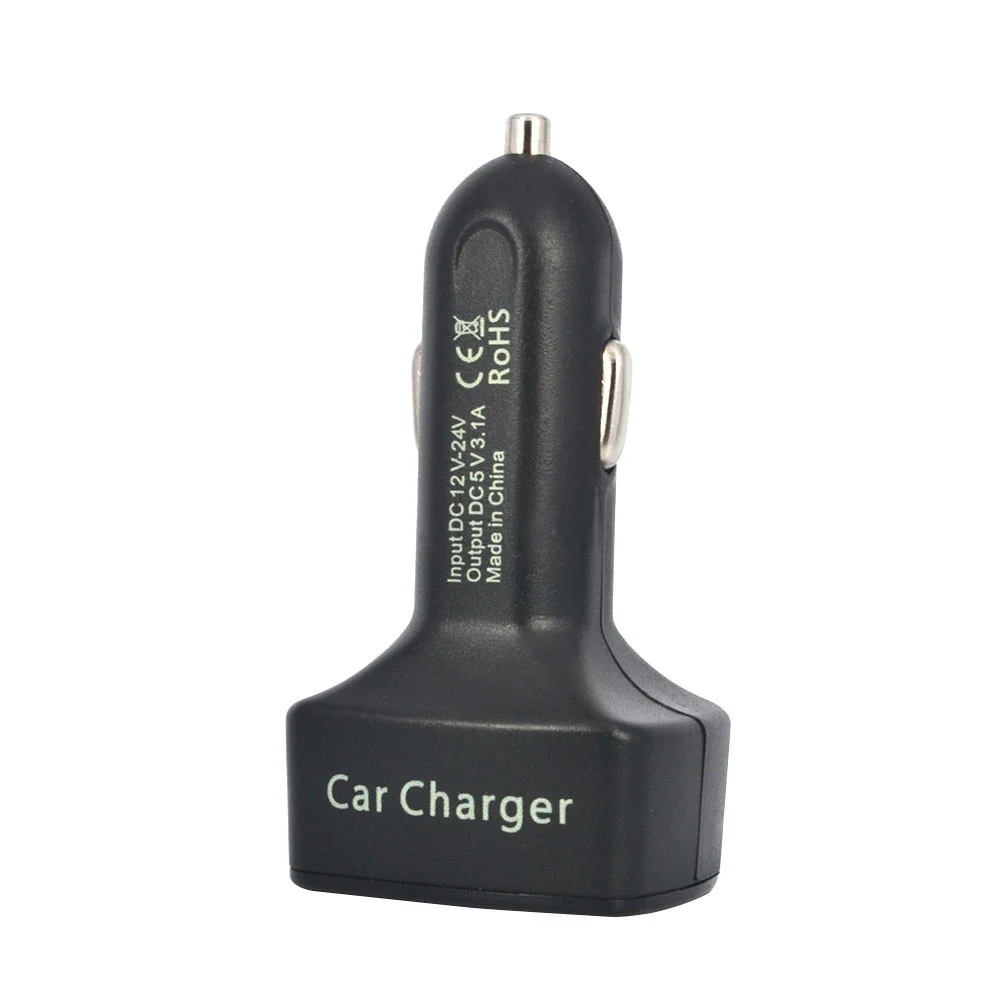 Универсальное автомобильное зарядное устройство 4 в 1 с двумя usb портами 5 В 3 а