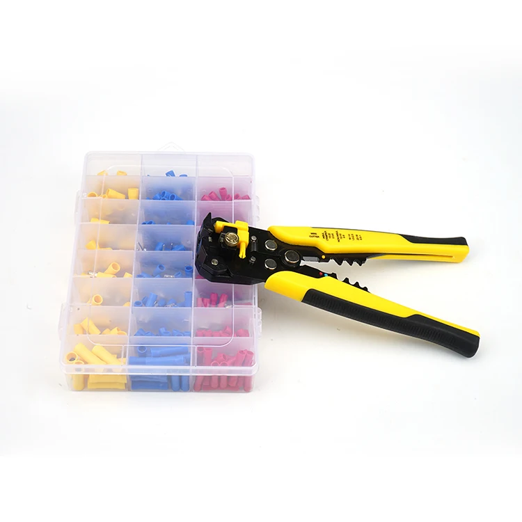 Automatic Multifunction 400pcs pre-insulated plug kit Wire Stripper Crimping Pliers Connect Terminal Tool Set